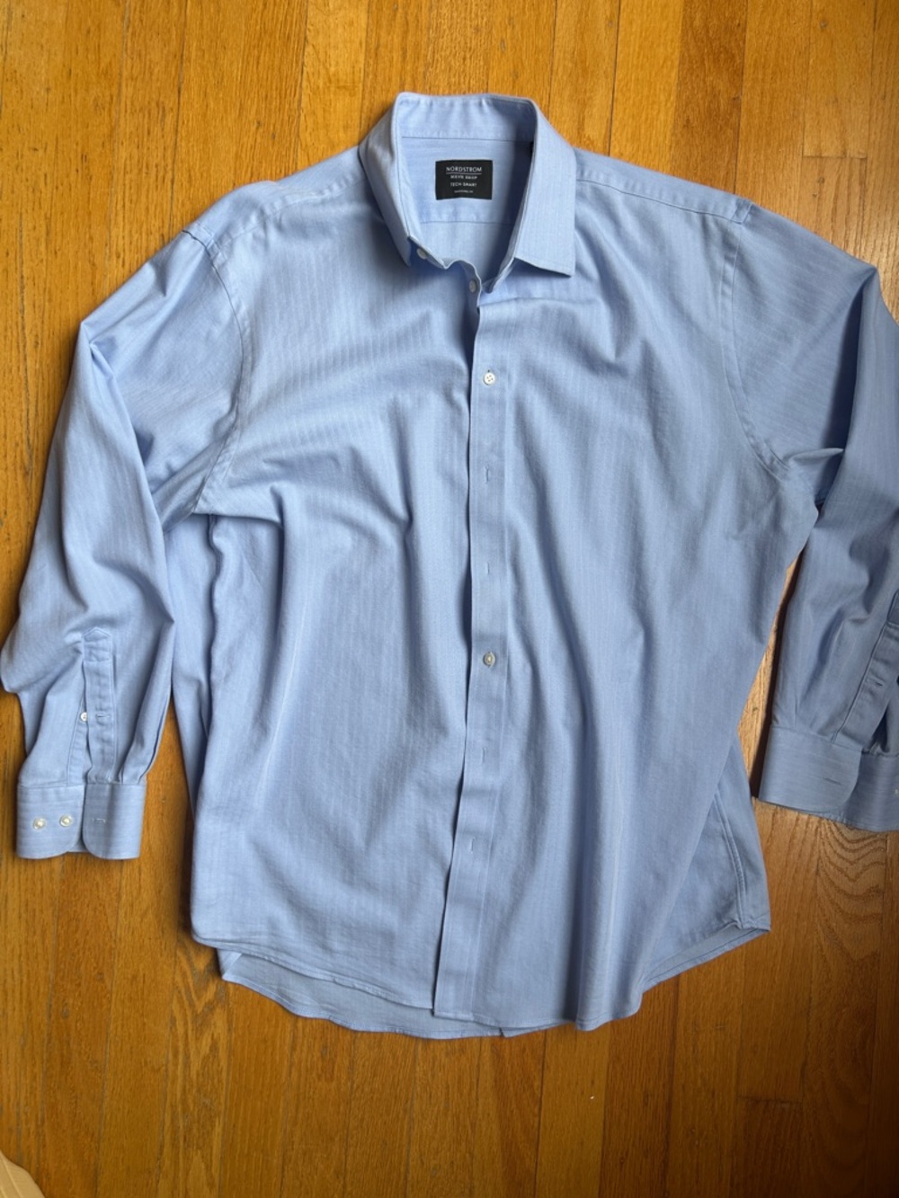 Mens Light Blue Dress Shirt - Non-Iron Cotton Blend